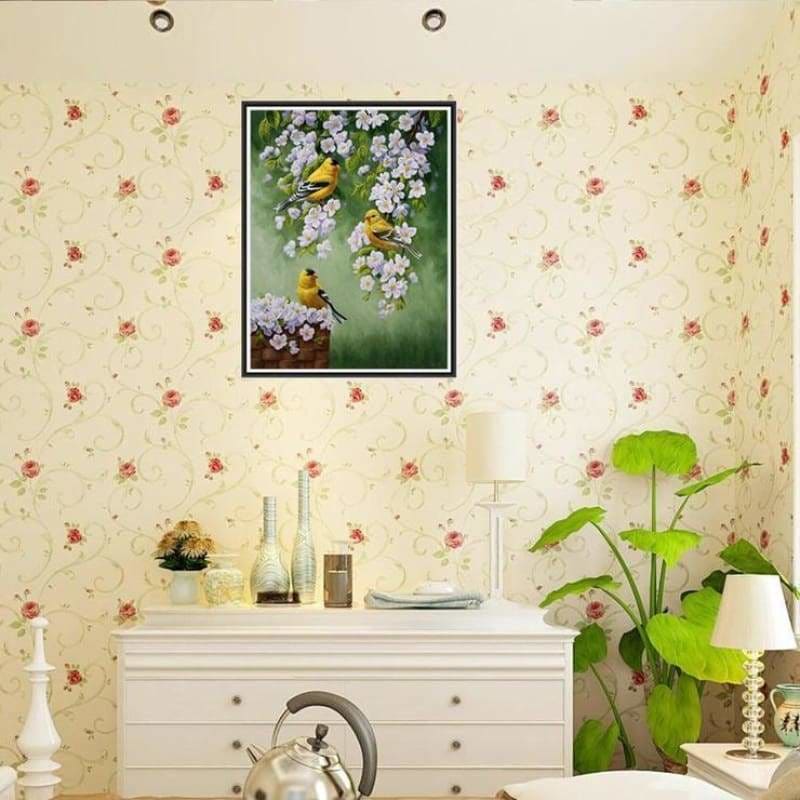Full Drill - 5D DIY Diamond Painting Kits Yellow Birds on