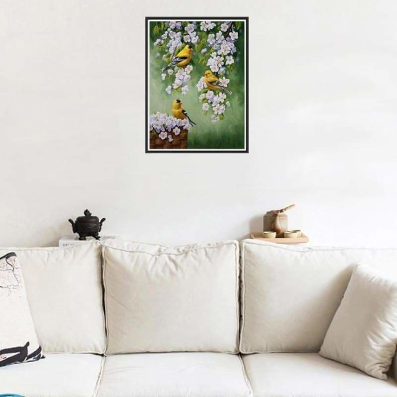 Full Drill - 5D DIY Diamond Painting Kits Yellow Birds on