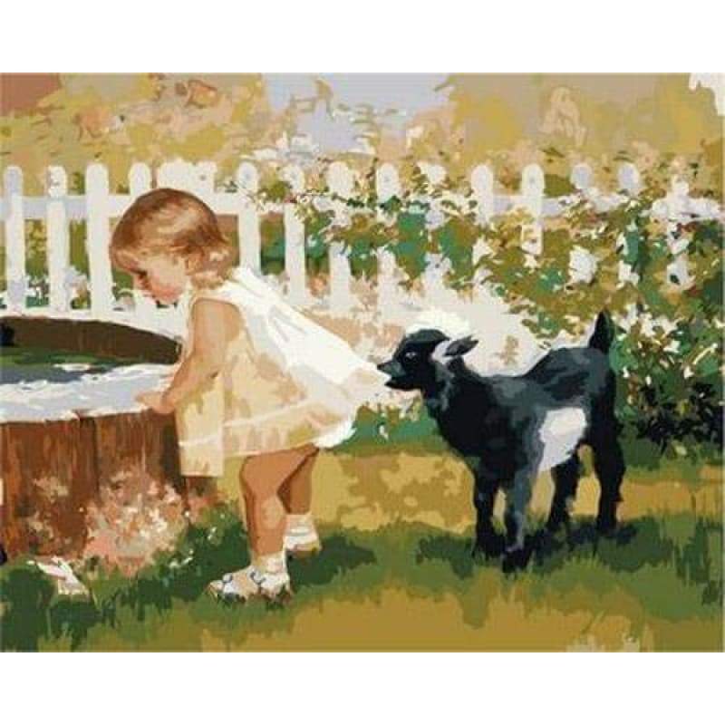 Gril Portrait Diy Paint By Numbers Kits ZXB80-30 - NEEDLEWORK KITS