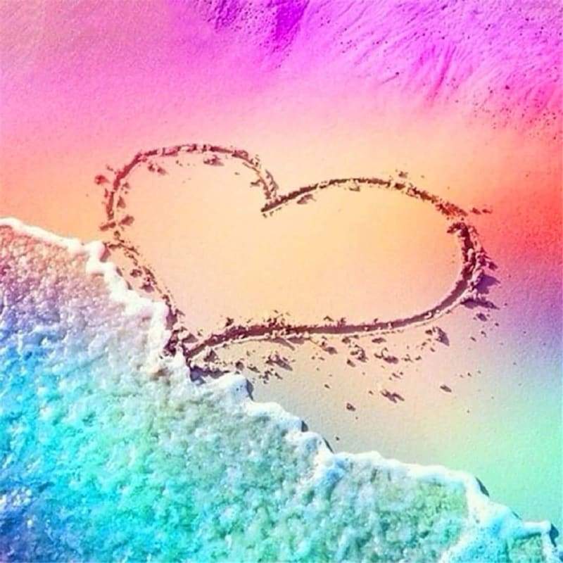 Heart Shaped Pattern Beach Summer DIY Paint By Numbers Kits