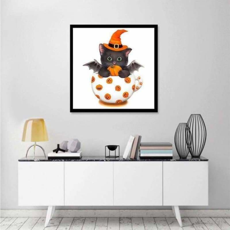 Hot Sale Cute Cat In Teacup Full Drill - 5D Diy Diamond