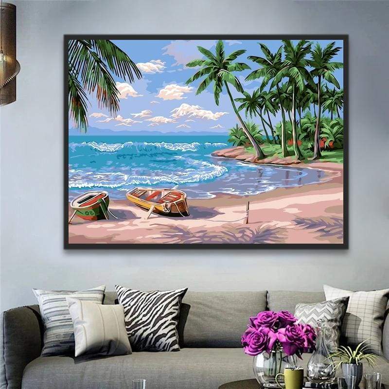 Landscape Beach Summer DIY Paint By Numbers Kits YM-4050-200