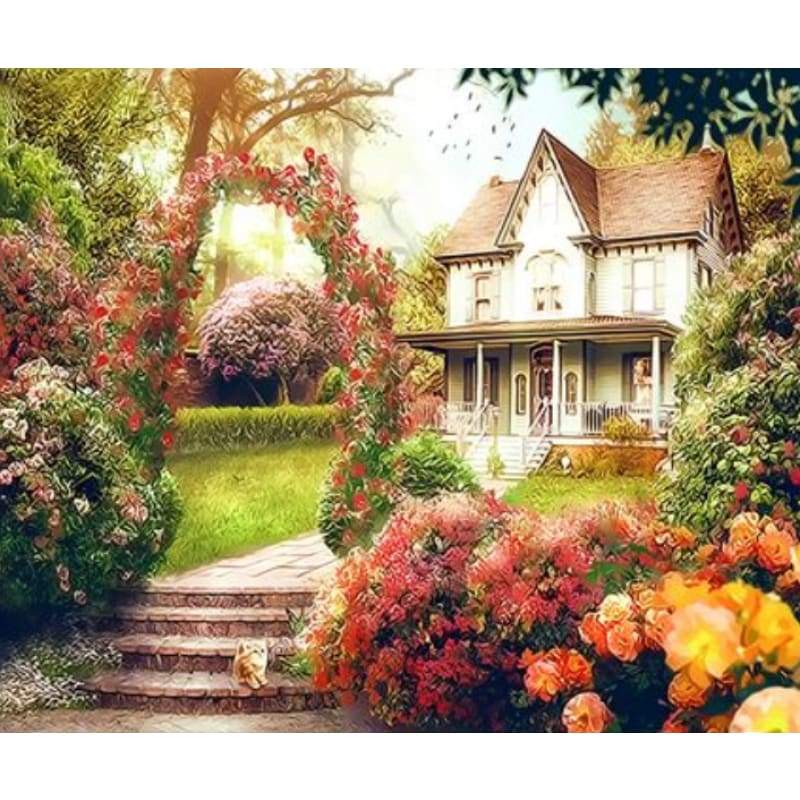Landscape Cottage Diy Paint By Numbers Kits ZXQ3400 - NEEDLEWORK KITS