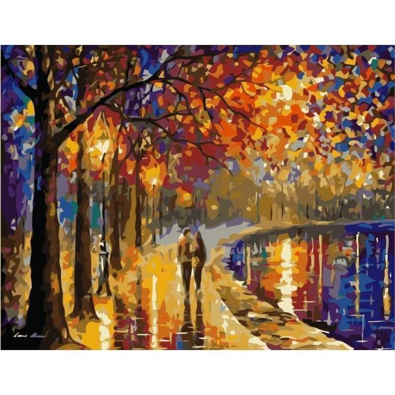 Landscape Street Diy Paint By Numbers Kits SY-4050-048 - NEEDLEWORK KITS