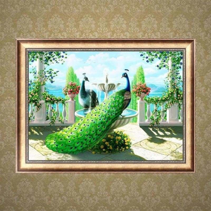 Large Size Embroidery Peacock Full Drill - 5D DIY Diamond