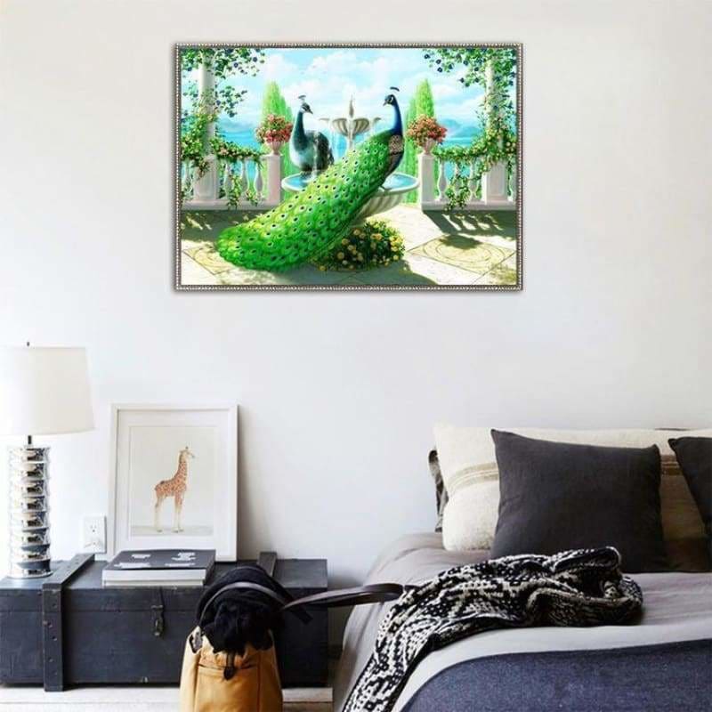 Large Size Embroidery Peacock Full Drill - 5D DIY Diamond