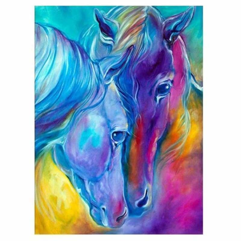 Modern Art Colorful Horse Close Up Full Drill - 5D Diamond