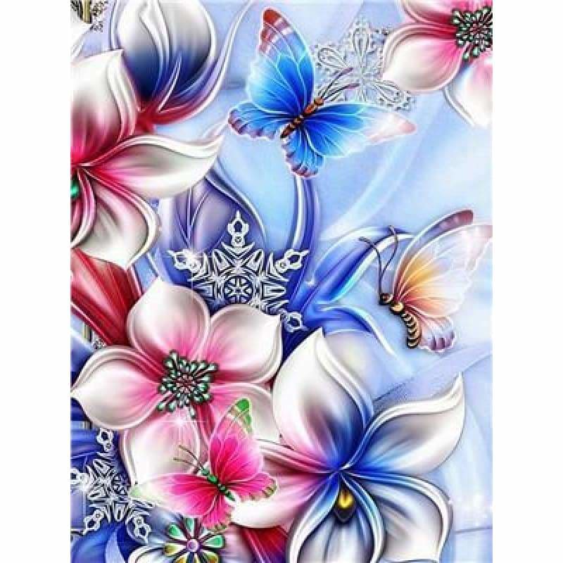 Modern Art Flower Butterfly Full Drill - 5D Diy Diamond