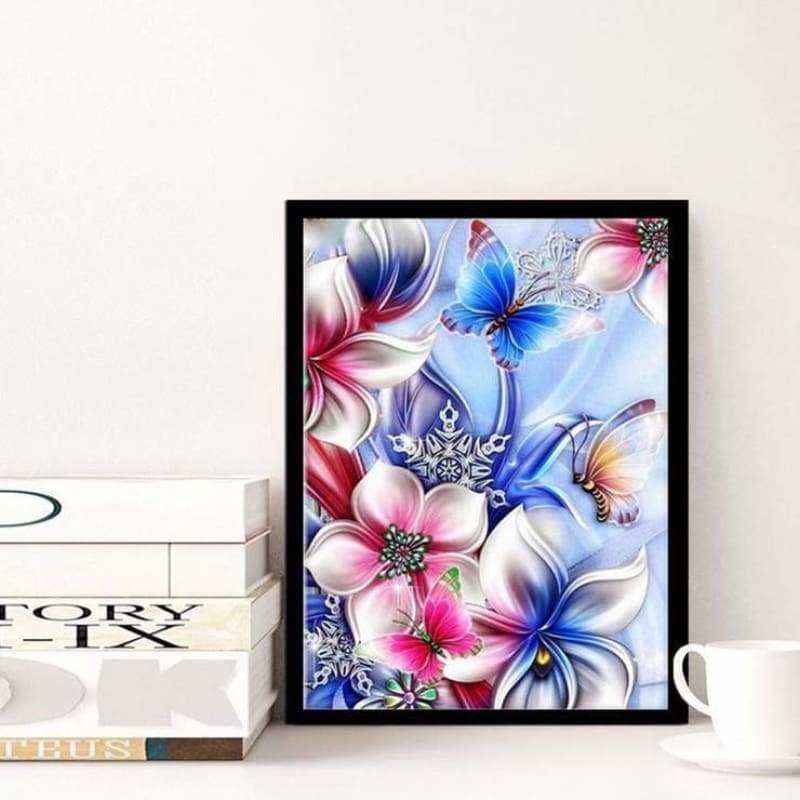 Modern Art Flower Butterfly Full Drill - 5D Diy Diamond