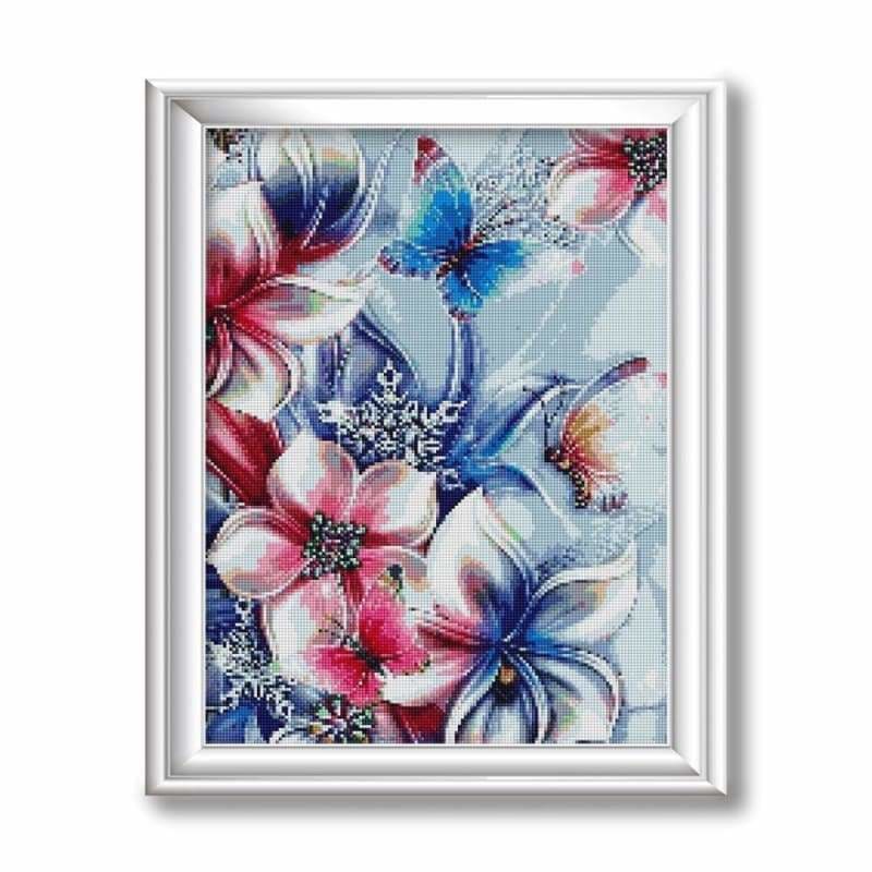 Modern Art Flower Butterfly Full Drill - 5D Diy Diamond