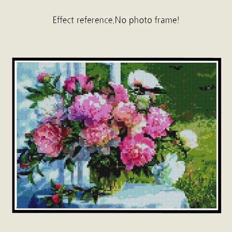New Canvas Colorful Flowers Full Drill - 5D Diy Diamond