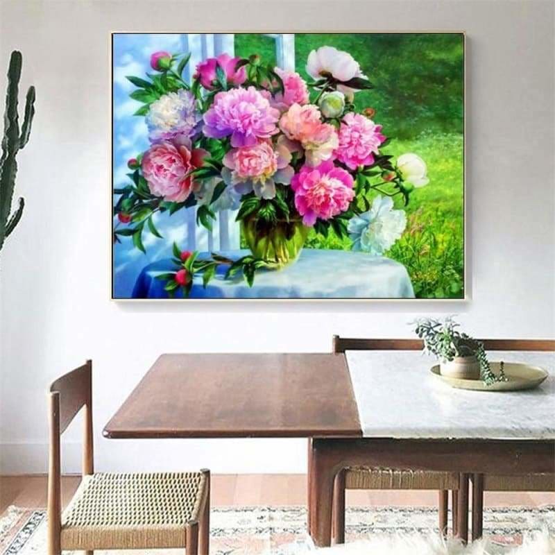 New Canvas Colorful Flowers Full Drill - 5D Diy Diamond