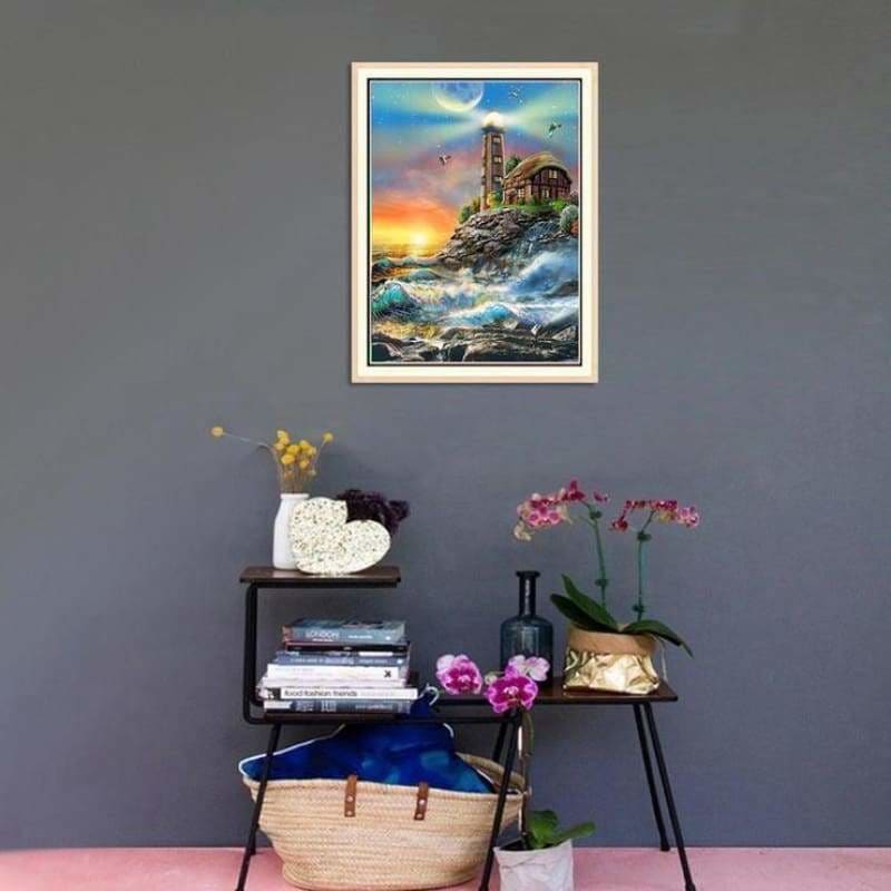 New Hot Sale Lighthouse Seaside Landscape Full Drill - 5D