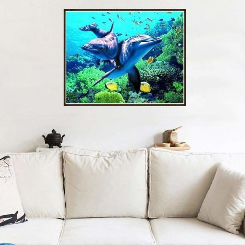 New Style Dolphin Full Drill - 5D Diy Diamond Painting Kits