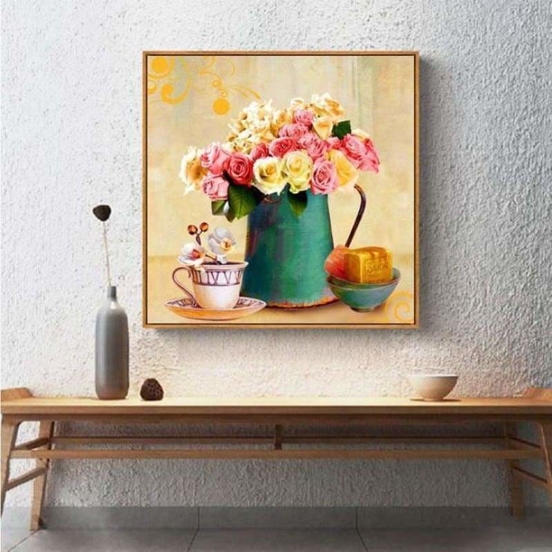 Oil Painting Style Flower Diy Full Drill - 5D Full Diamond