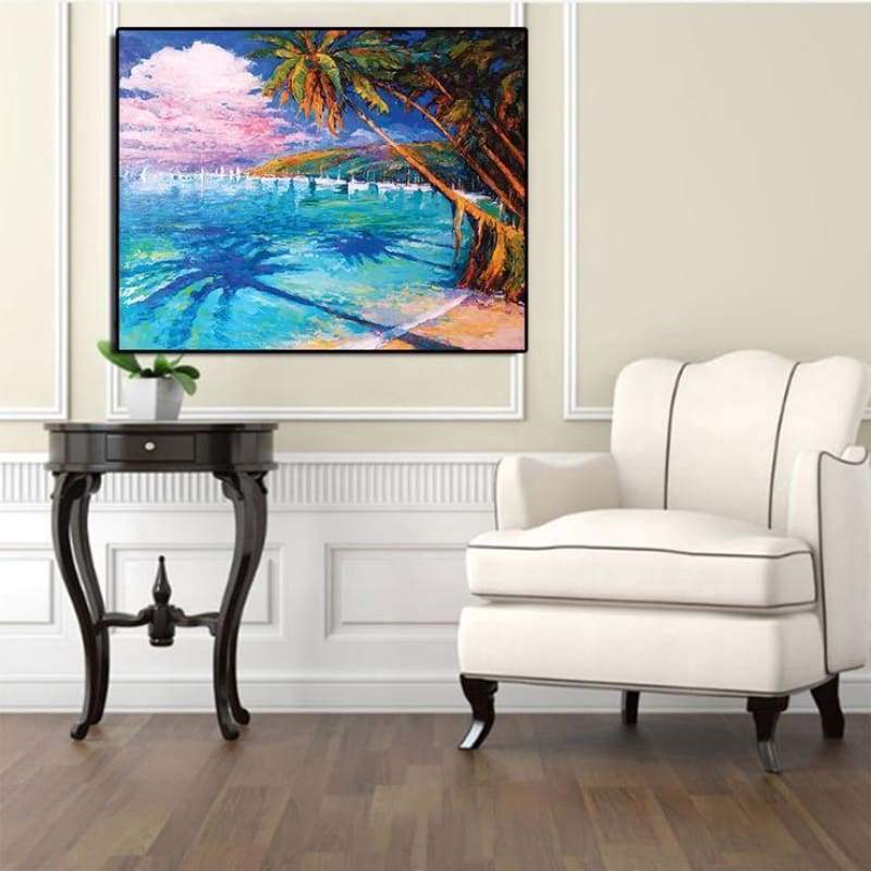 Full Drill - 5D Diamond Painting Kits Beautiful Lake in Summer - NEEDLEWORK KITS