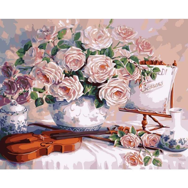 Peony Diy Paint By Numbers Kits WM-914 - NEEDLEWORK KITS