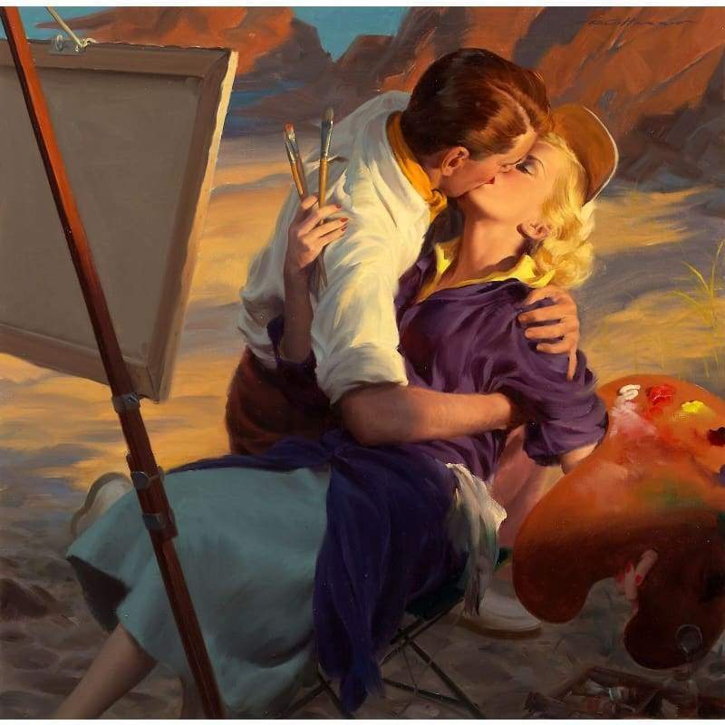 Portrait Lovers Diy Paint By Numbers Kits VM90276 - NEEDLEWORK KITS