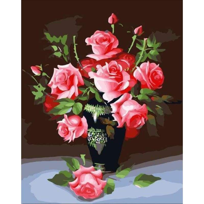 Rose Diy Paint By Numbers Kits YM-4050-002 - NEEDLEWORK KITS