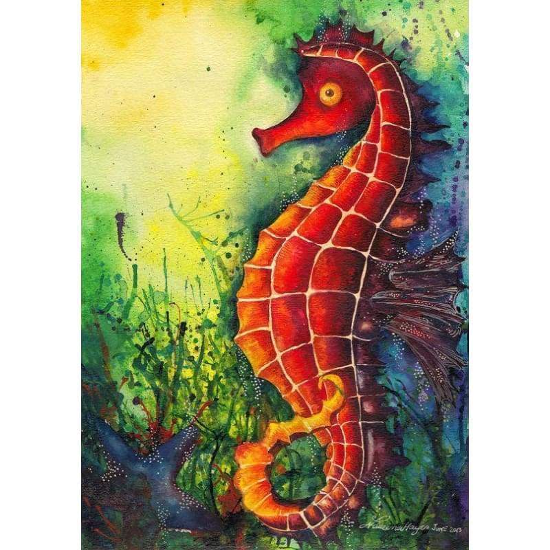 Seahorse Diy Paint By Numbers Kits QFA90068 - NEEDLEWORK KITS