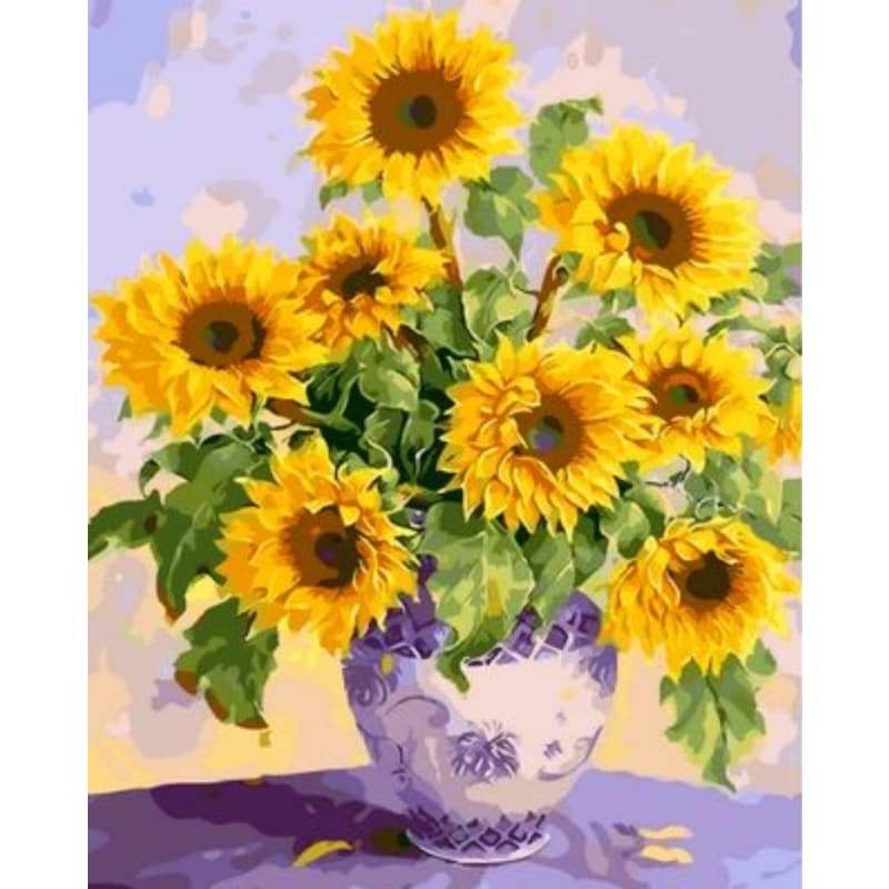 Sunflower Diy Paint By Numbers Kits ZXQ1568 - NEEDLEWORK KITS