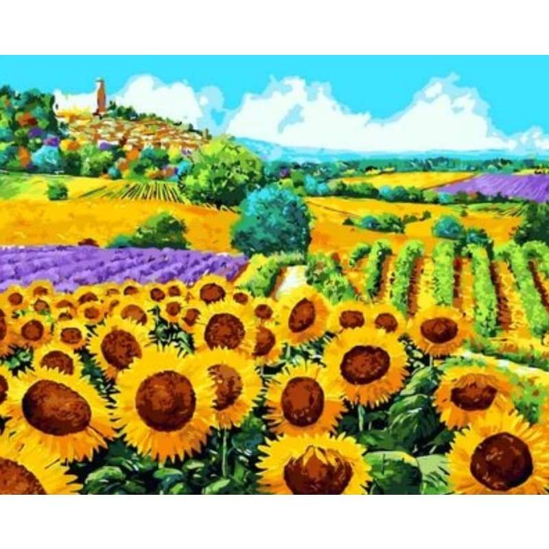 Sunflower Diy Paint By Numbers Kits ZXQ693 - NEEDLEWORK KITS