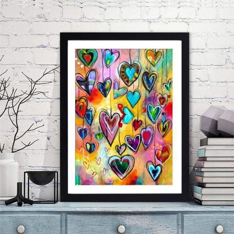 2019 New Hot Sale Heart Pattern 5d Diy Rhinestone Cross Stitch VM1385 - NEEDLEWORK KITS