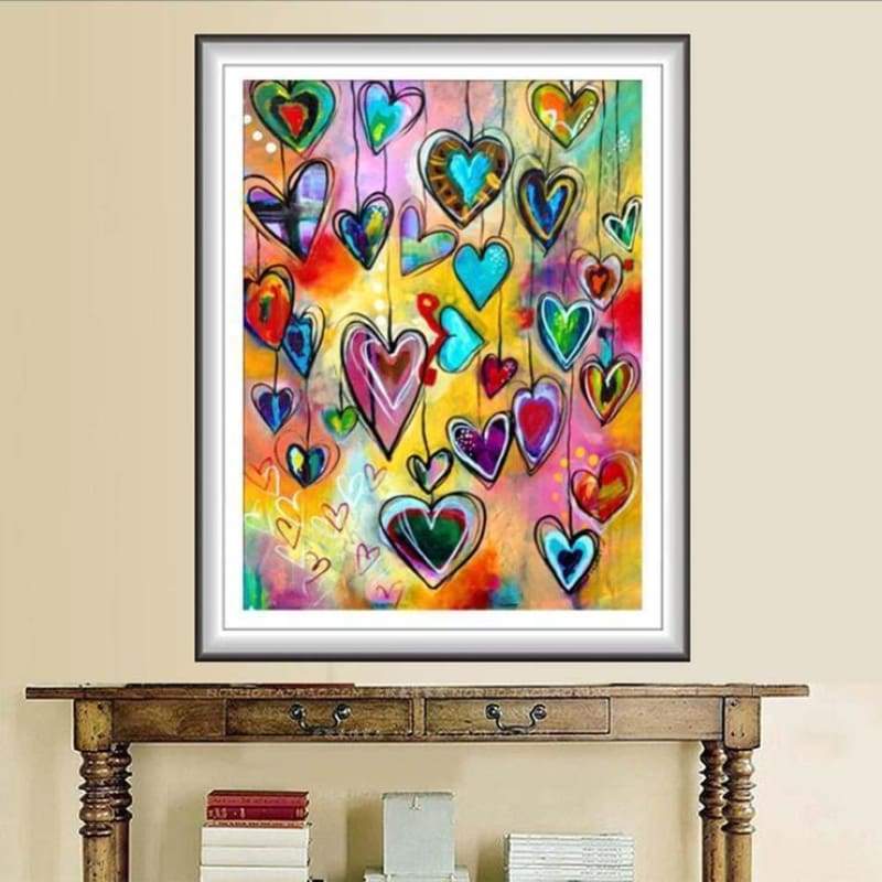 2019 New Hot Sale Heart Pattern 5d Diy Rhinestone Cross Stitch VM1385 - NEEDLEWORK KITS