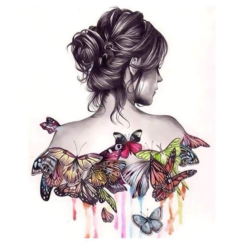 2019 Special Beauty And Butterfly Diy Diamond Embroidery  5D Kits VM4081 - NEEDLEWORK KITS