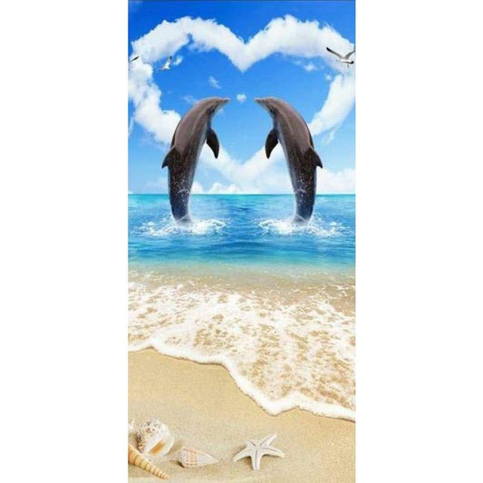 Dolphins 01- Full Drill Diamond Painting - Special Order -