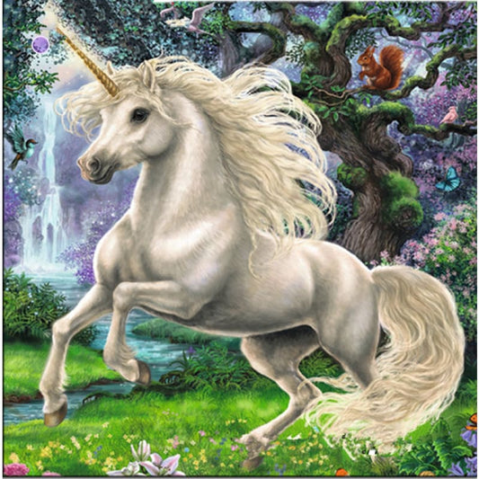 Dream Popular White Unicorn Full Drill - 5D Diy Diamond 