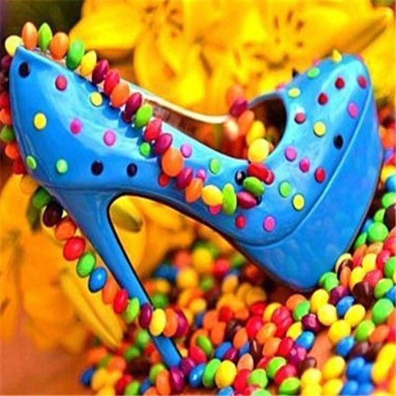 Full Drill - 5D Diamond Painting Kits Candy Shoes Icon