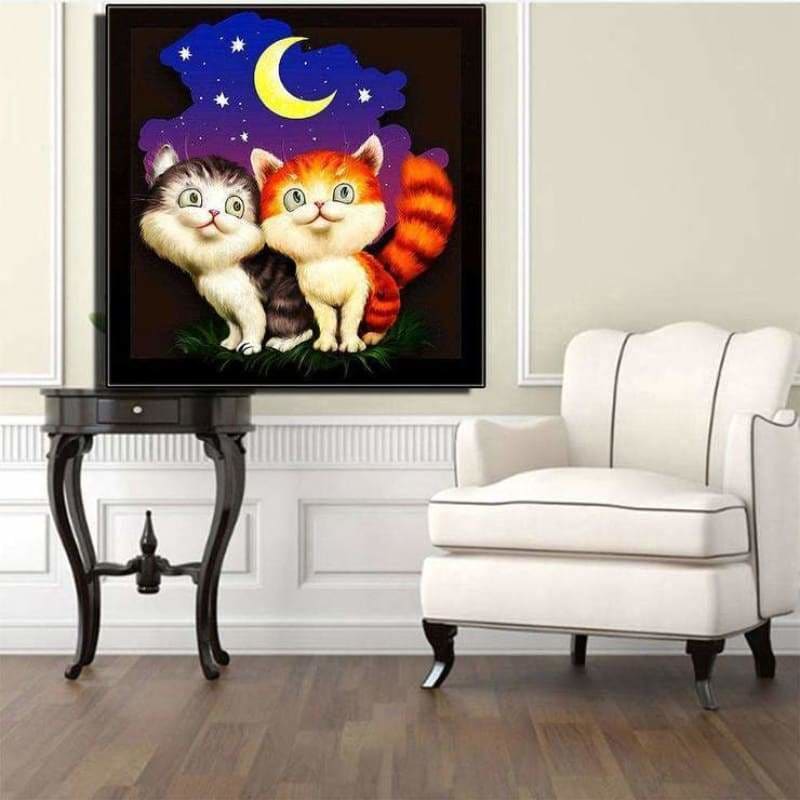 Full Drill - 5D Diamond Painting Kits Cartoon Cute Cats 