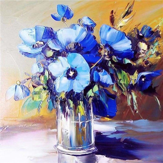 Full Drill - 5D Diamond Painting Kits Watercolored Blue