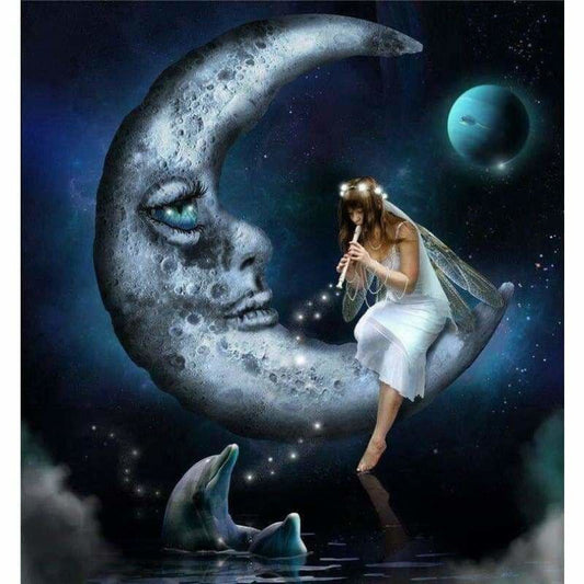 Full Drill - 5D DIY Diamond Painting Kits Cartoon Moon