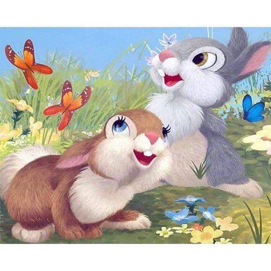 Full Drill - 5D DIY Diamond Painting Kits Cartoon Rabbits -