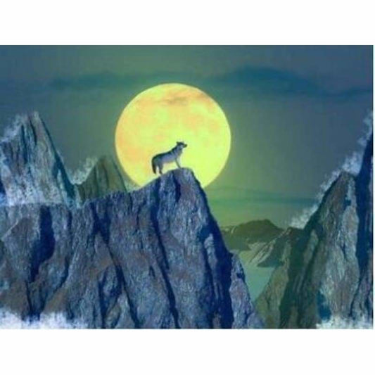 Full Drill - 5D DIY Diamond Painting Kits Dream Moon Animal