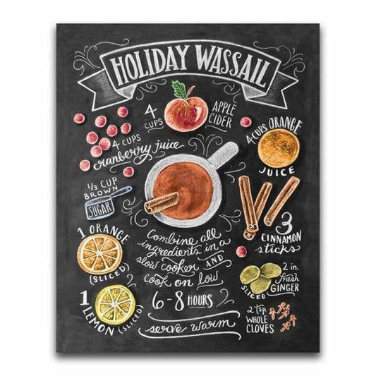 Full Square Diamond Blackboard Fruits Full Drill - 5D DIY