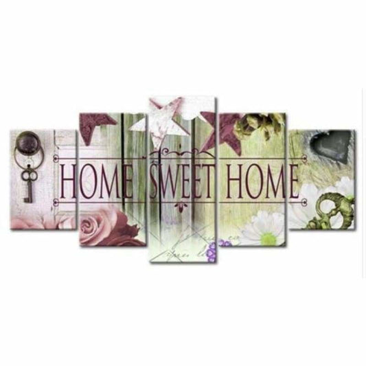Large Size Sweet Home Multi Panel Full Drill - 5D Diy