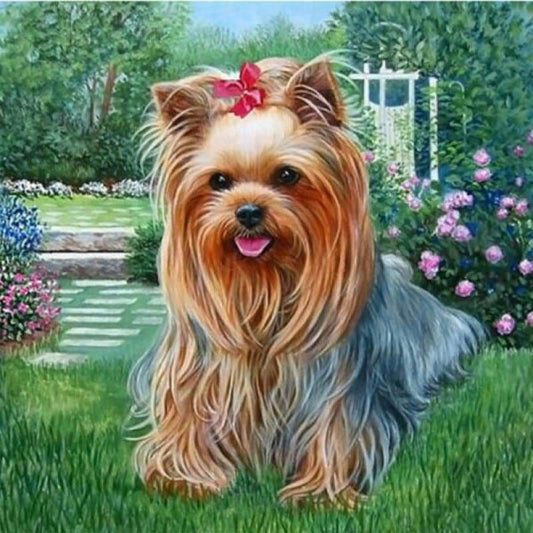 Modern Art Rhinestone Cute Dog Full Drill - 5D Diy Diamond
