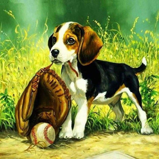 New Hot Sale Dogs And Baseball Full Drill - 5D Diy Full