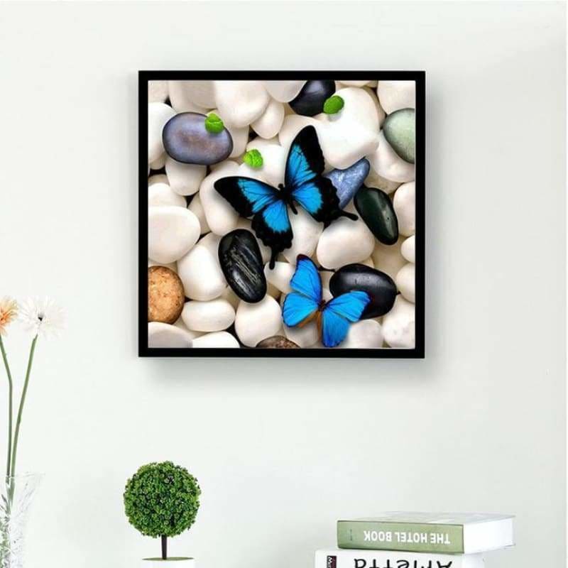 New Wall Decoration Blue Butterflys Full Drill - 5D Diy 