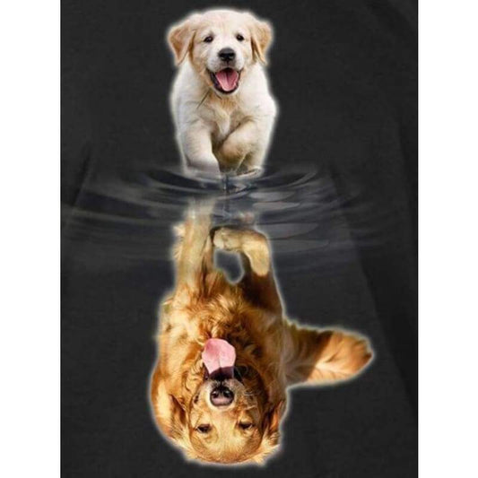 Puppy Reflection - Full Drill Diamond Painting - Special