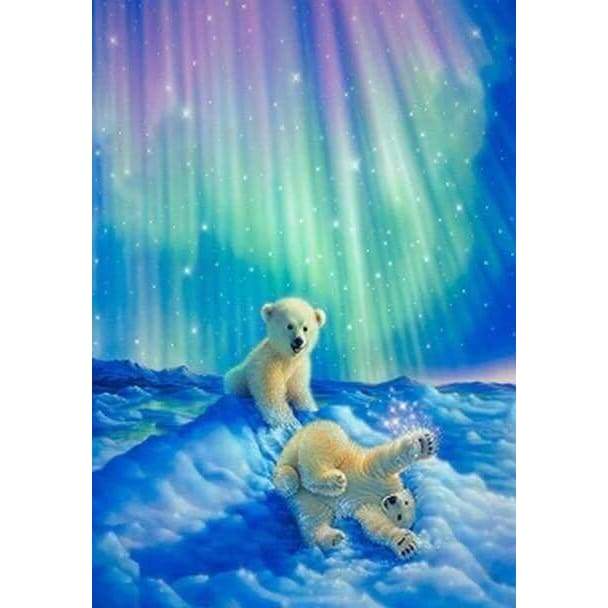 2 Polar Cubs - Full Drill Diamond Painting - Special Order -