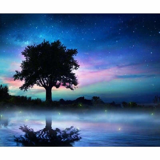 2019 Dream Landscape Tree Sky 5d Diamond Painting Cross 