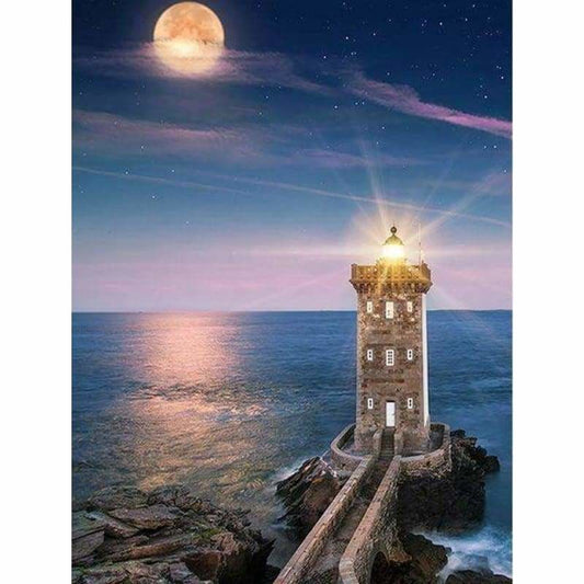 2019 Dream Lighthouse Seaside Landscape 5d Diy Diamond 