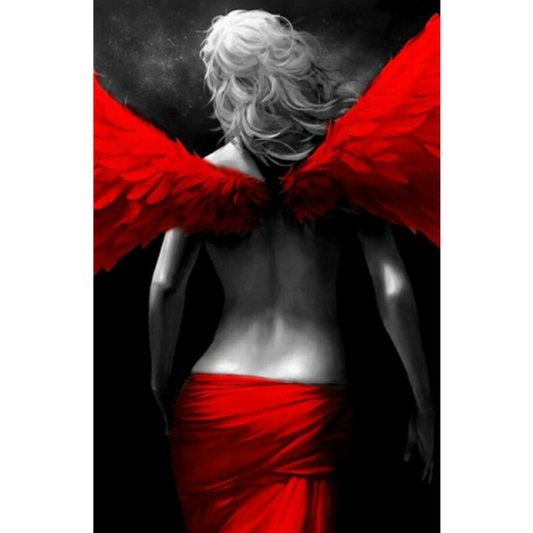 Dream Modern Art Red Wings Woman Portrait 5d Diy Diamond Painting Kits VM9209