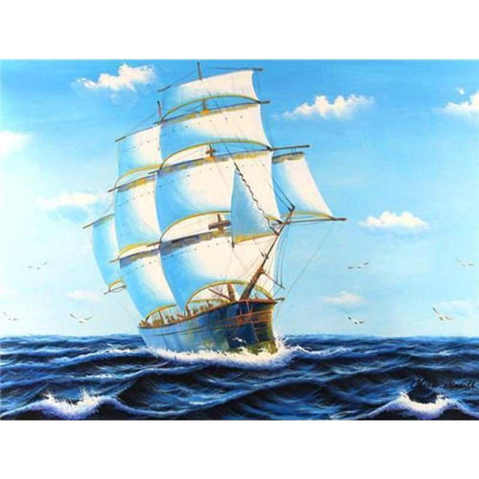 2019 Dream Popular Vintage Sailing Boat 5d Diy Diamond Painting Kits VM1074