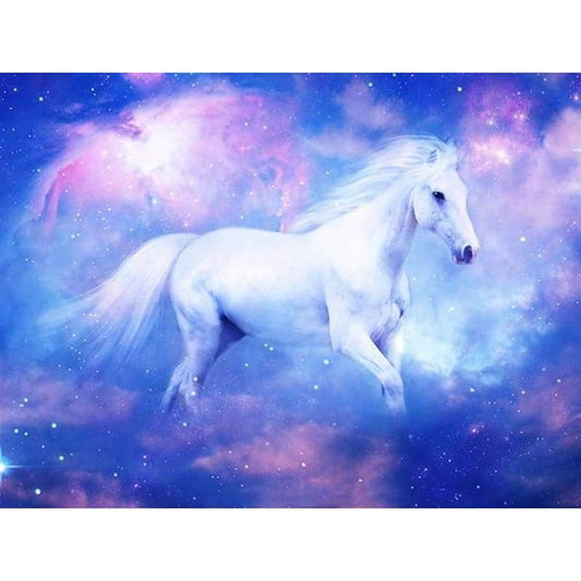 Dream White Horse Pattern Wall Decor 5d Diy Diamond Painting Kits VM9109