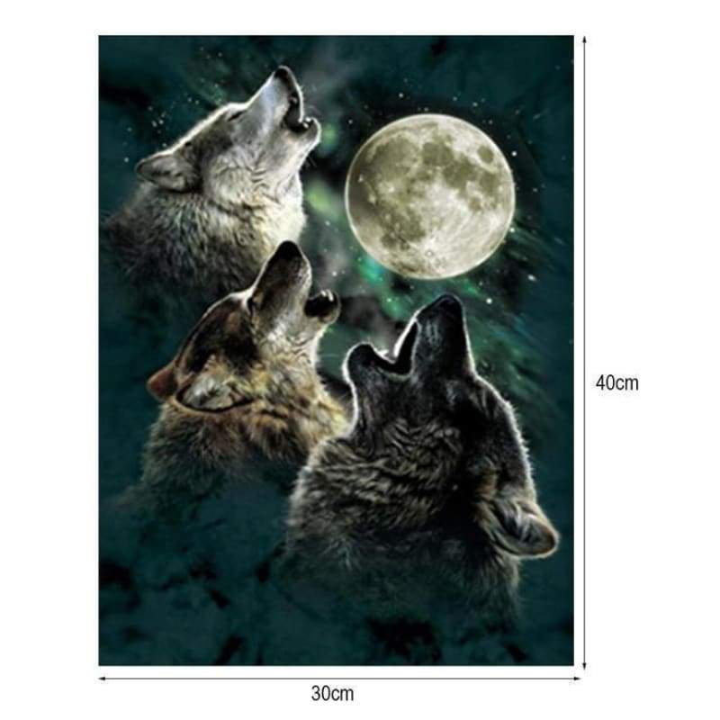 2019 Dream Wolf Pattern 5d Diy Cross Stitch Diamond Painting Kits QB65822